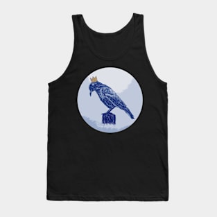 Crowned Crow Blue Tank Top